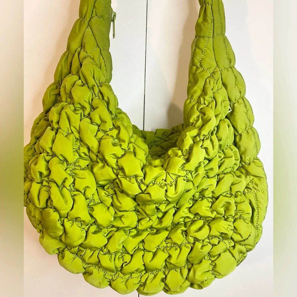 Green Quilted Women's Bag